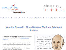 Tablet Screenshot of campaigntrailyardsigns.com